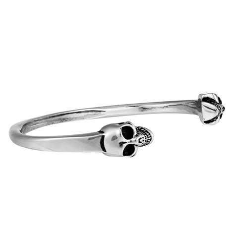 alexander mcqueen twin skull bracelet replica